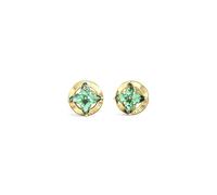 Guess Damen-Ohrringe Ohrstecker Flowers Grün Goldfarben JUBE06040JWYGGN