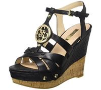 Guess Damen Okie Lea03 Römersandalen, Schwarz (Nero)