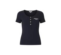 GUESS Damen Poloshirt Kurzarm Viskose W6GP01K2658, dunkelblau, Large
