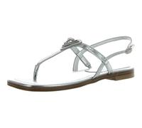 GUESS Damen Rainey Flache Sandale, Silber 040, 38 EU