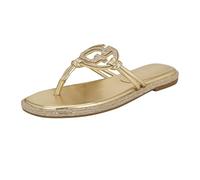 Guess Damen Saima Flache Sandale, Gold Crystal 710, 39 EU