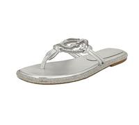 GUESS Damen Saima Flache Sandalen, Silver Crystal 098, 37 EU