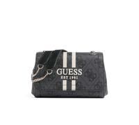 GUESS Umhängetasche Noelle II wandelbare Crossbody mit Klappe Coal-Logo Schwarz