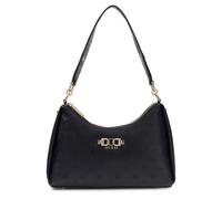 Guess Damen Schultertasche Anise 30 cm – Doppelreißverschluss, Schwarz
