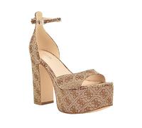 GUESS Damen Selima Sandale mit Absatz, Brown Logo 210, 42 EU