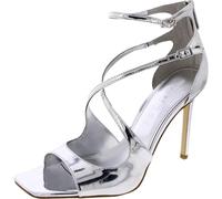 Guess Damen Sella Sandalen mit Absatz, Silver Mirror Metallic 040, 37 EU
