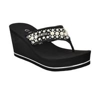 GUESS Damen Silus Keilsandale, schwarz 001, 38.5 EU