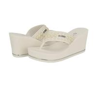 GUESS Damen Silus Keilsandale, Weiß 140, 42 EU