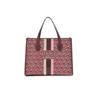 GUESS Damen Silvana 2 Compartment Tote Tragetasche, Griffe Oben, Merlot-Logo
