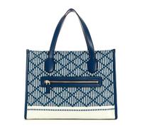 GUESS Damen Silvana Double Compartment Tote Schulranzen, Tragegriff Oben, Marineblau, Mehrfarbig