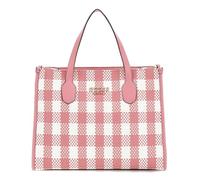 GUESS Damen Silvana Tragetasche mit Zwei Fächern Schulranzen, Tragegriff Oben, Pink Multi