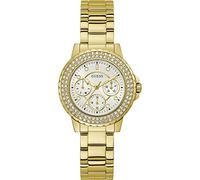 Guess Damen Sport Crystal Multifunction 36 mm Watch, weiß, Klassisch