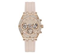 GUESS Damen-Sport-Multifunktions-Armbanduhr mit Kristallschliff, 38 mm, Rose, One Size, GW0407L3-AMZUK