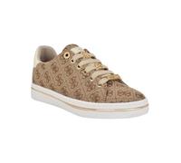 GUESS Damen Stasey Sneaker, Mittelbraun/Pink Logo 210, 39.5 EU