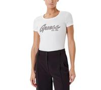 Guess Damen T-Shirt Weiß Strass Herbst Winter - Größe: XL