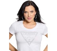 Guess Damen-T-Shirt mit Pailletten, Weiß, W4YI32 I3Z14 G011, weiß, Large
