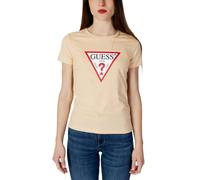 Guess Damen T-Shirt Rosa mit Dreieck-Print aus 100% Baumwoll - Größe: S
