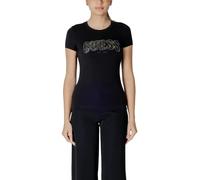 Guess Damen T-Shirt Schwarz Frühling/Sommer Baumwollmix - Größe: S