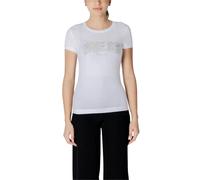 Guess T-Shirt mit Label-Stitching in Weiss, Größe XS
