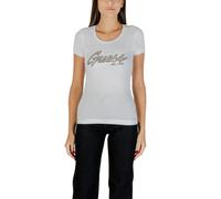 Guess Damen T-Shirt Weiß Strass Herbst Winter - Größe: L