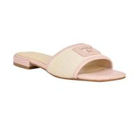 GUESS Damen Tampa Flache Sandale, Light Natur/Pink Multi, 36.5 EU