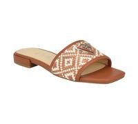 GUESS Damen Tamsen Flache Sandale, Camel/White 211, 38.5 EU