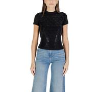 Guess Damen TShirt Schwarz HerbstWinter Kurzarm Hochgeschlos - Größe: L