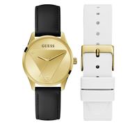 Guess Damen Uhr Armbanduhr EMBLEM GW0642L1 Leder Silikon