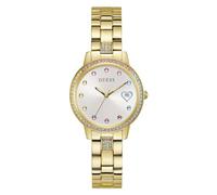 Quarzuhr GUESS "THREE OF HEARTS, GW0657L2" Armbanduhren goldfarben Damen (15017554-0) goldfarben