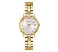 Quarzuhr GUESS "THREE OF HEARTS, GW0657L2" Armbanduhren goldfarben Damen (15017554-0) goldfarben