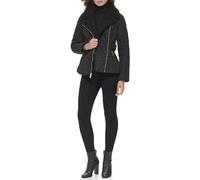 GUESS Damen Women's Quilt Light-Weight Jacket Übergangsjacke, Gesteppte Shorts, Schwarz, S