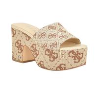GUESS Damen Yapplea Sandale mit Absatz, Medium Brown Logo, 37 EU