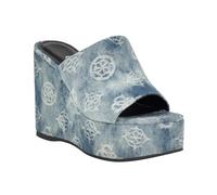 GUESS Damen Yenise Keilsandale, Denim Blue 420, 42 EU