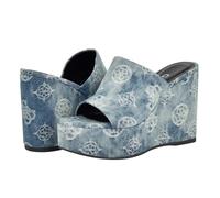 GUESS Damen Yenise Keilsandalen, Denim Blue 420