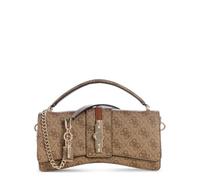 GUESS Damen Yvonne Logo Mini Top Handle Flap, Latte-Logo, Einheitsgröße