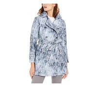 Guess Damen Zweireihiger Reptilien-Print Trenchcoat, 46