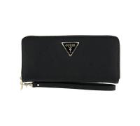 Guess Geldbörse Laurel – umlaufender Reißverschluss, Kontrastdetails, Schwarz