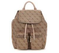 GUESS Rucksack Freizeitrucksack Manhattan II Flap Backpack Latte Logo beige