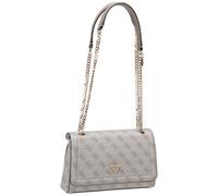 GUESS Schultertasche Umhängetasche Noelle II Convertible Xbody Flap Bag Dark Taupe Logo
