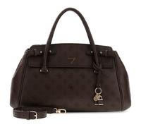 GUESS Diana 3 Compartment Satchel Chocolate Logo