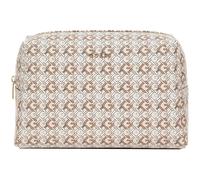 GUESS Dome Top Zip Travel Case L Beige Multi