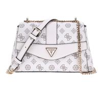 GUESS Dorys Convertible Xbody Flap Bag White Logo