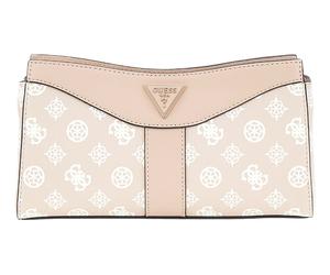 GUESS Dorys Top Zip Crossbody Bag Sand Logo