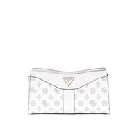 GUESS Dorys Top Zip Crossbody Bag White Logo