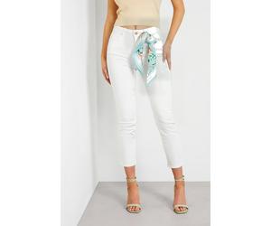 GUESS Eco 1981 Capri Pure White Größe: 25 | Slim Jeans Outlet | Damen | Cyan