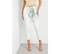 GUESS Eco 1981 Capri Pure White Größe: 27 | Slim Jeans Outlet | Damen | Cyan