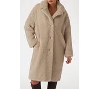 GUESS Eco Alina Coat Cemento Größe: M | Kunstfell-Mäntel Outlet | Damen