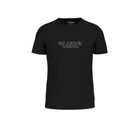GUESS Eco Basic Herren-T-Shirt mit Samt-Logo, Schwarz (Jet Black), XX-Large
