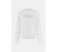 GUESS Herren Eco Beau Sweatshirt, Reines Weiß, Large