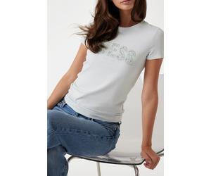 GUESS Eco Cn Ss Logo Lace Tee Sky High Größe: XS | Hemden Outlet | Damen